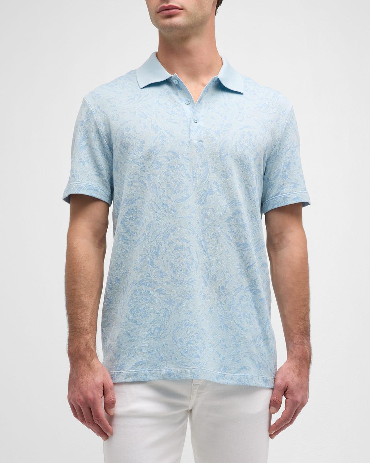 Mens Iconic Barocco Pique Polo Shirt Product Image