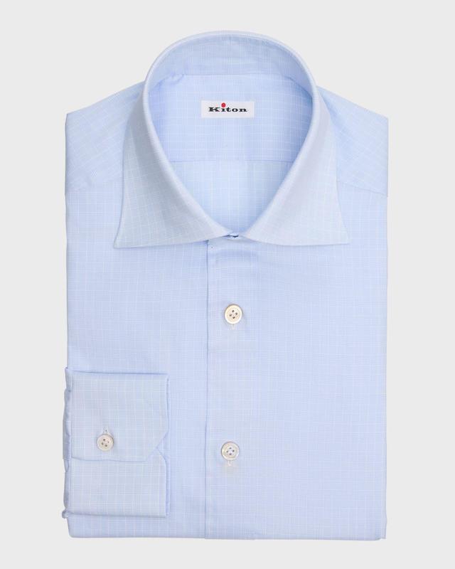 Mens Cotton Plaid Dress Shirt Product Image