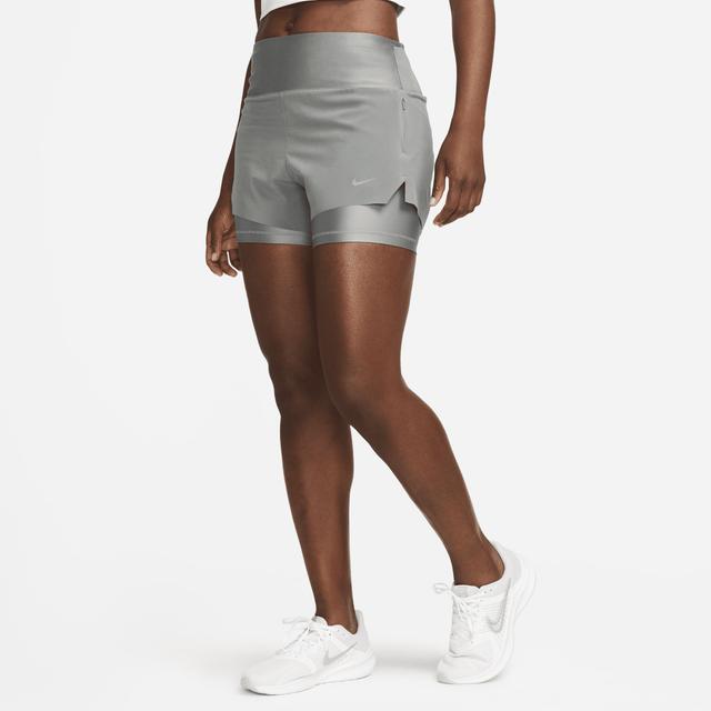 Nike Women's Dri-FIT Swift Mid-Rise 3" 2-in-1 Running Shorts with Pockets Product Image