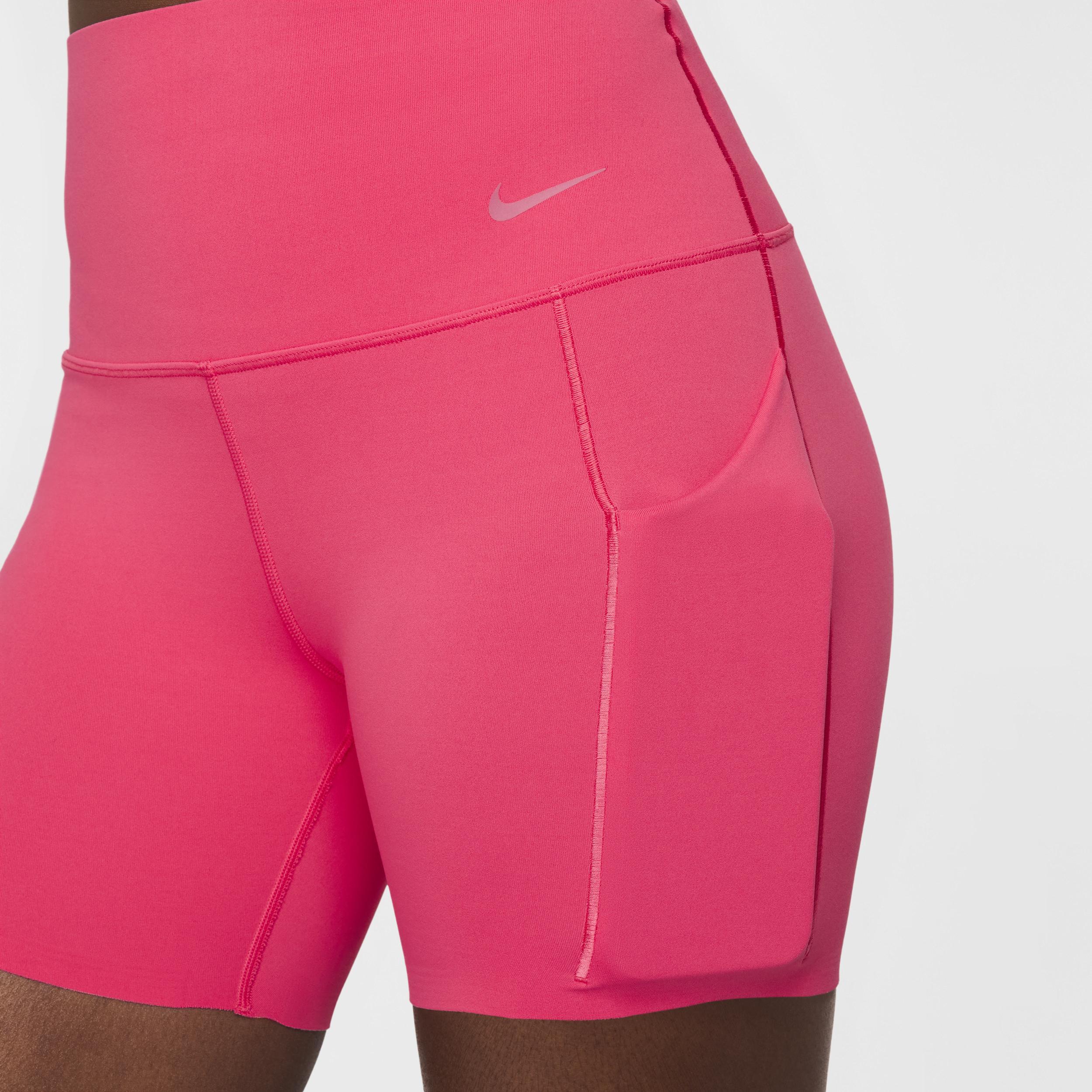 Nike Womens Universa Medium-Support High-Waisted 5 Biker Shorts with Pockets Product Image