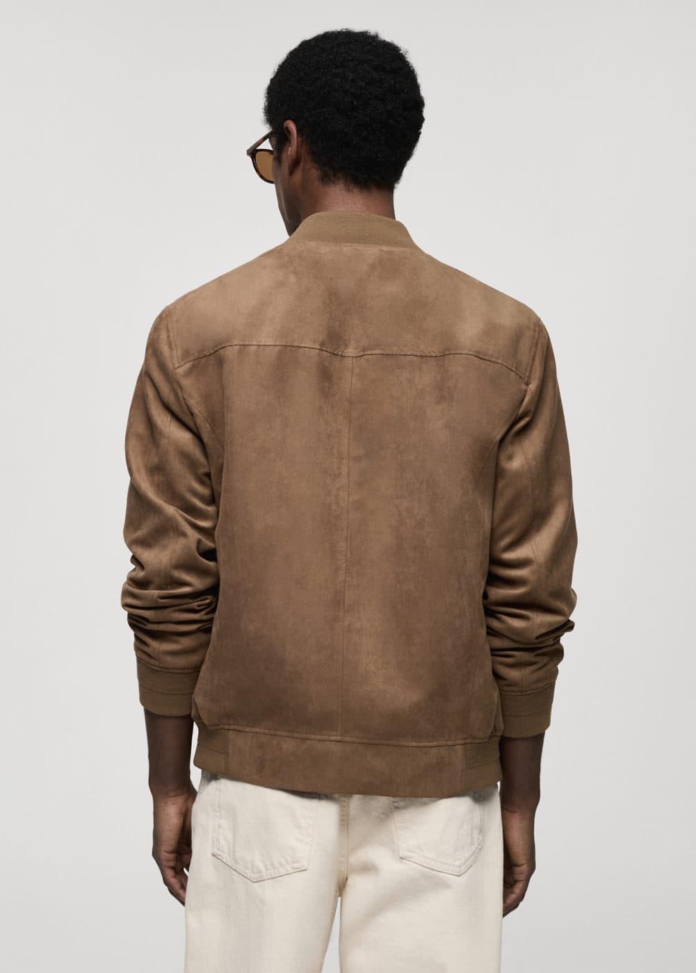 MANGO MAN - Suede-effect bomber jacket beigeMen Product Image