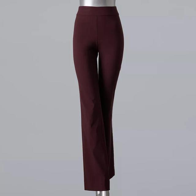 Womens Simply Vera Vera Wang Simply Modern Bootcut Pants Madeira Purple Product Image