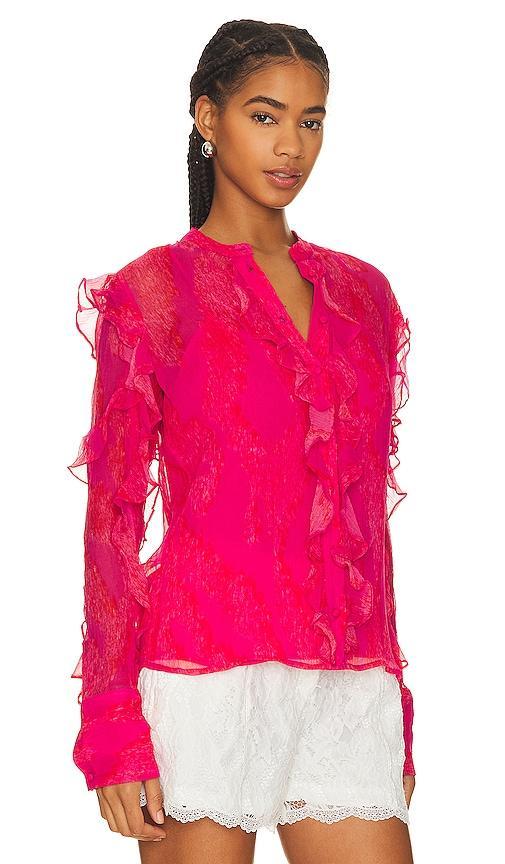 HEMANT AND NANDITA Indu Shirt in Fuchsia Product Image