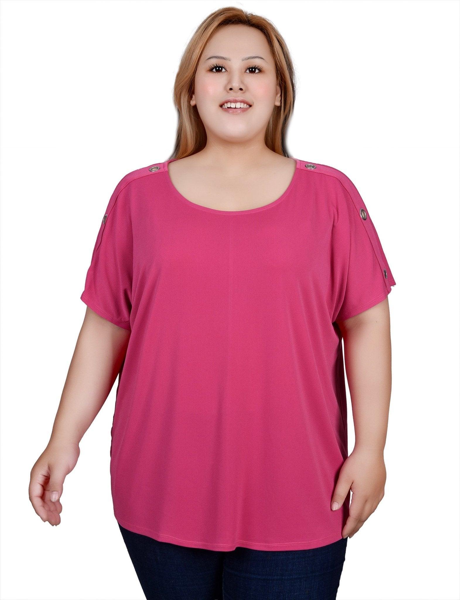 Short Sleeve Extended Sleeve Tunic Top - Plus Product Image