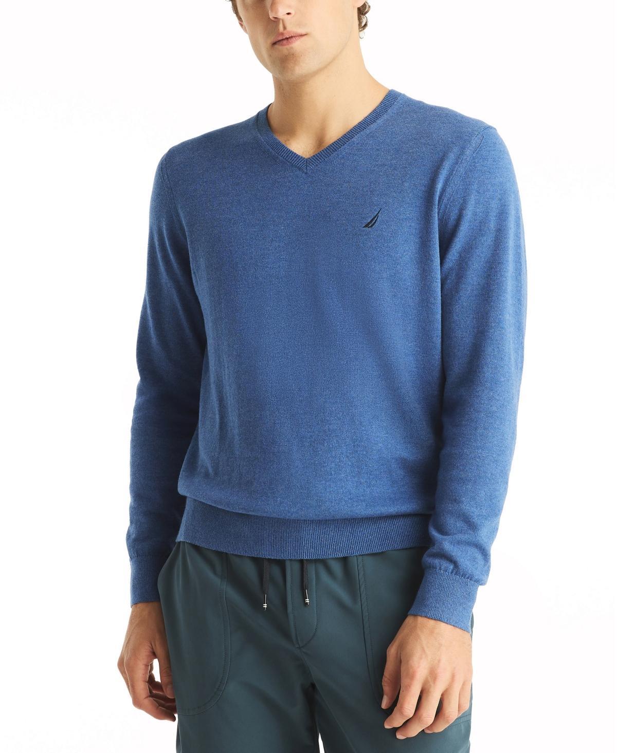 Nautica Mens Navtech Classic-Fit Solid V-Neck Sweater Product Image