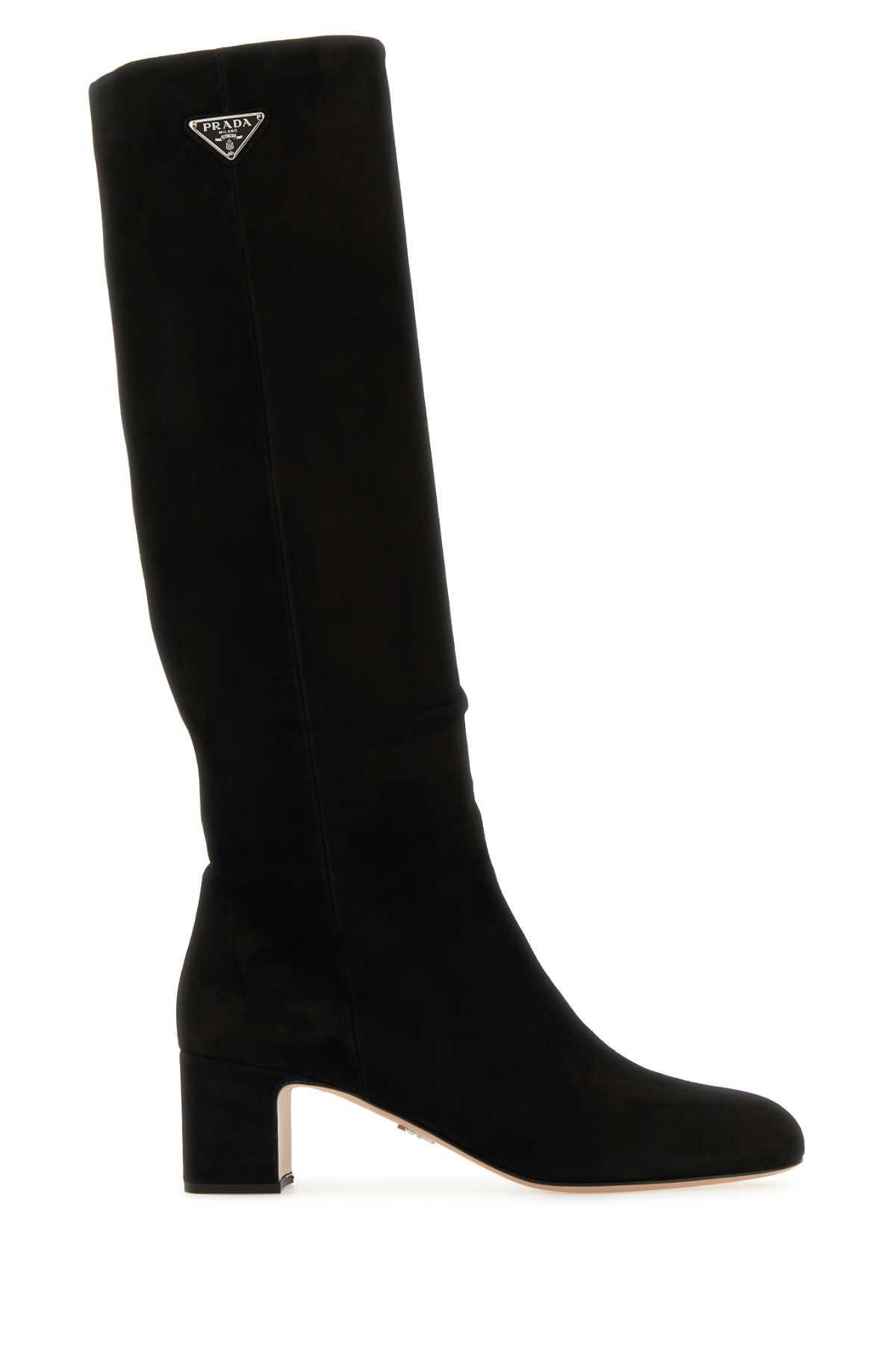 Black Suede Boot Women Product Image