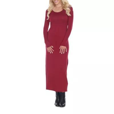 White Mark Ria Womens Long Sleeve Maxi Dress Product Image