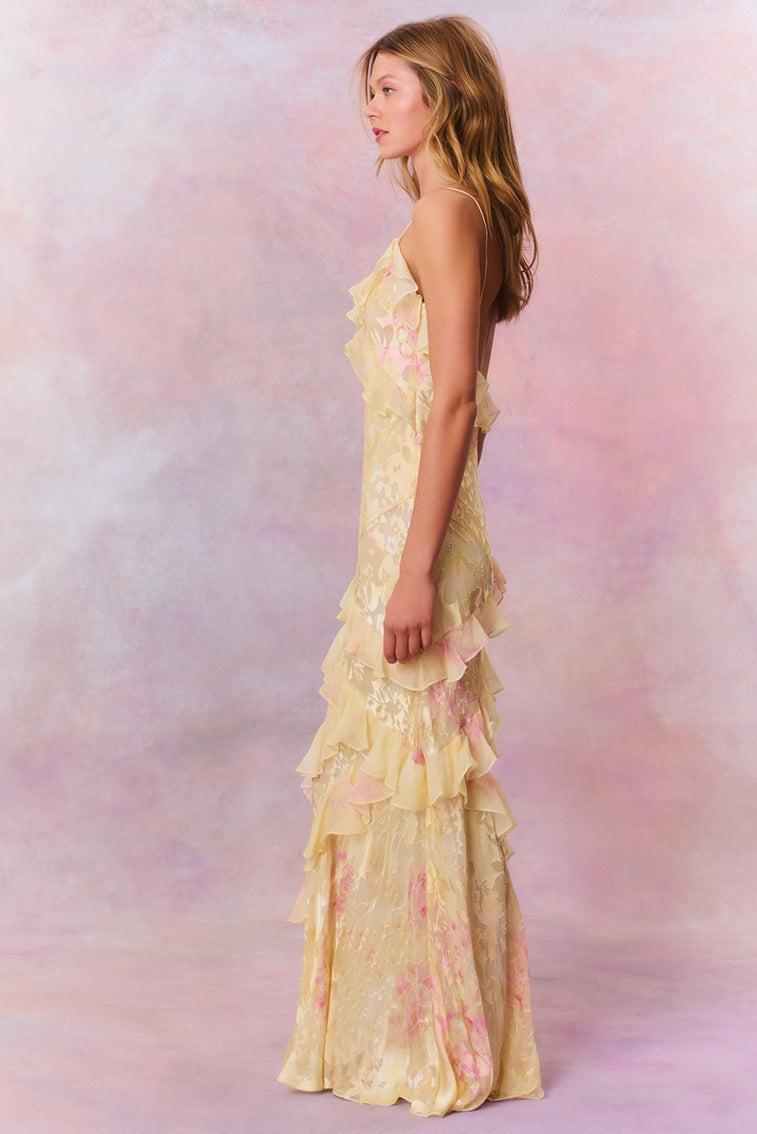 Rialto Floral Chiffon Maxi Dress Product Image