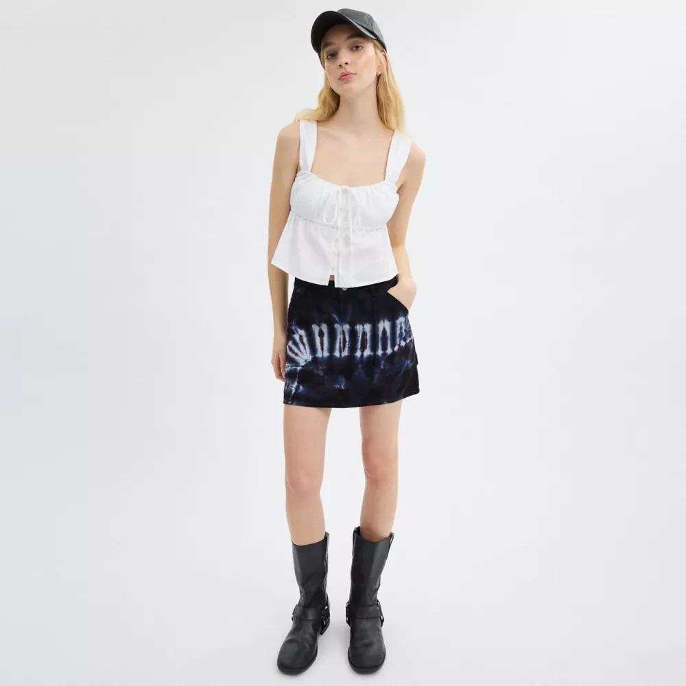 Tie Dye Painter Skirt In Organic Cotton Product Image