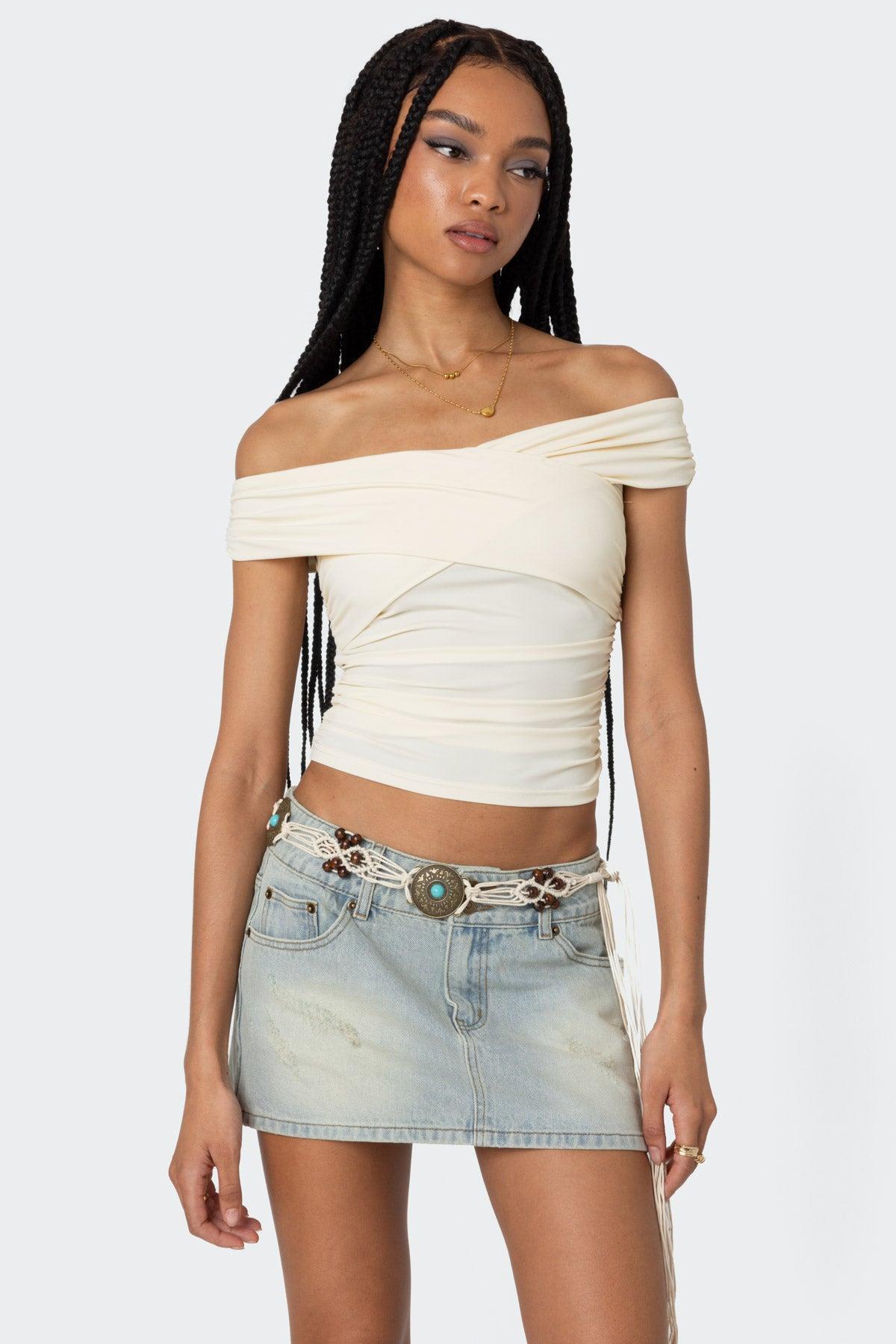 Crisscross Off Shoulder Top Product Image