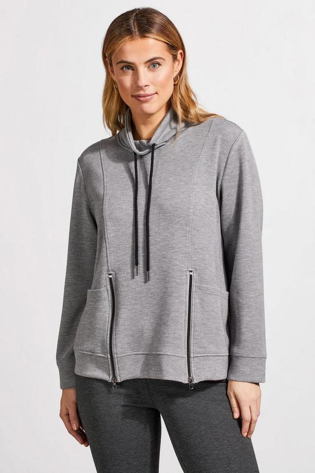 FUNNEL NECK TOP WITH POCKETS Product Image