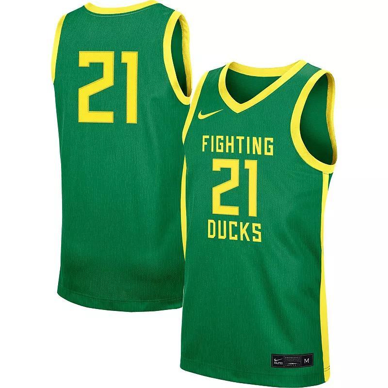 Mens Nike #1 Green Oregon Ducks Replica Basketball Jersey - Green Product Image