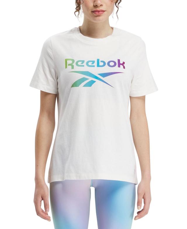 Reebok Womens Cotton Gradient Graphic Logo T-Shirt Product Image