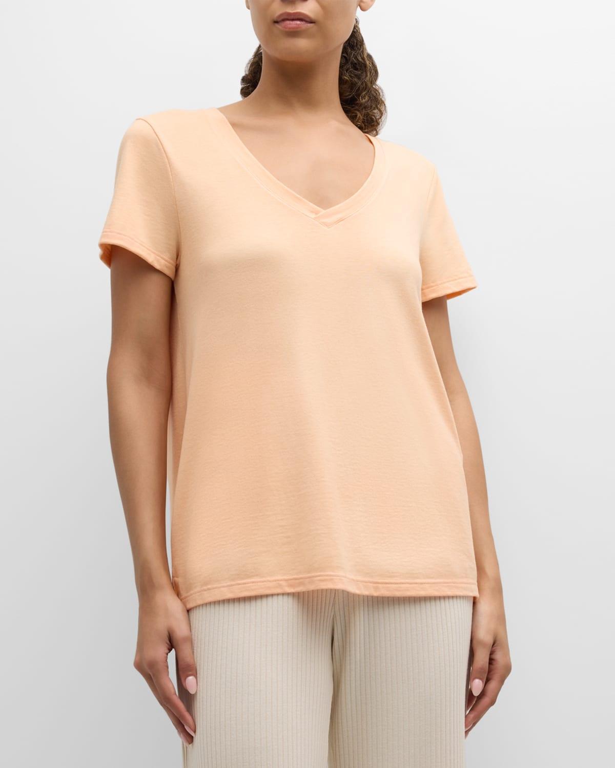 Womens Sleep and Lounge Short Sleeve Knit Top Product Image