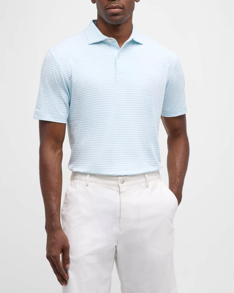 Mens Milton Stripe Performance Polo Shirt Product Image