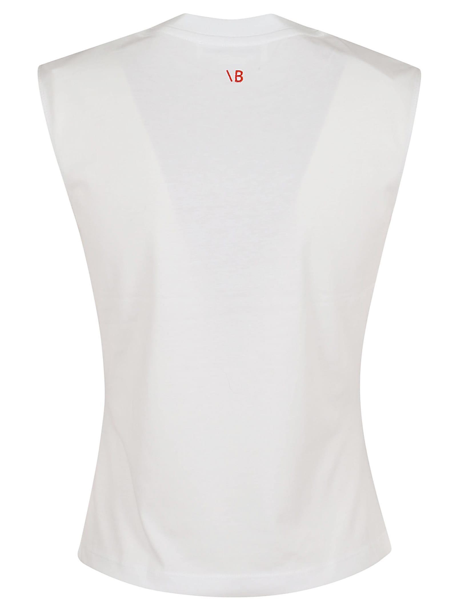 VICTORIA BECKHAM Slogan Vest In White Product Image