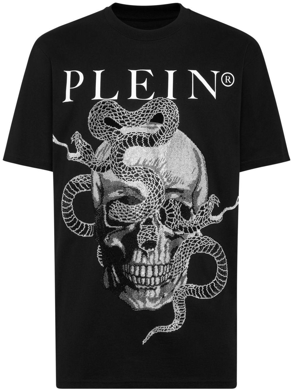 PHILIPP PLEIN T-shirt Round Neck Ss Snake In Black Product Image