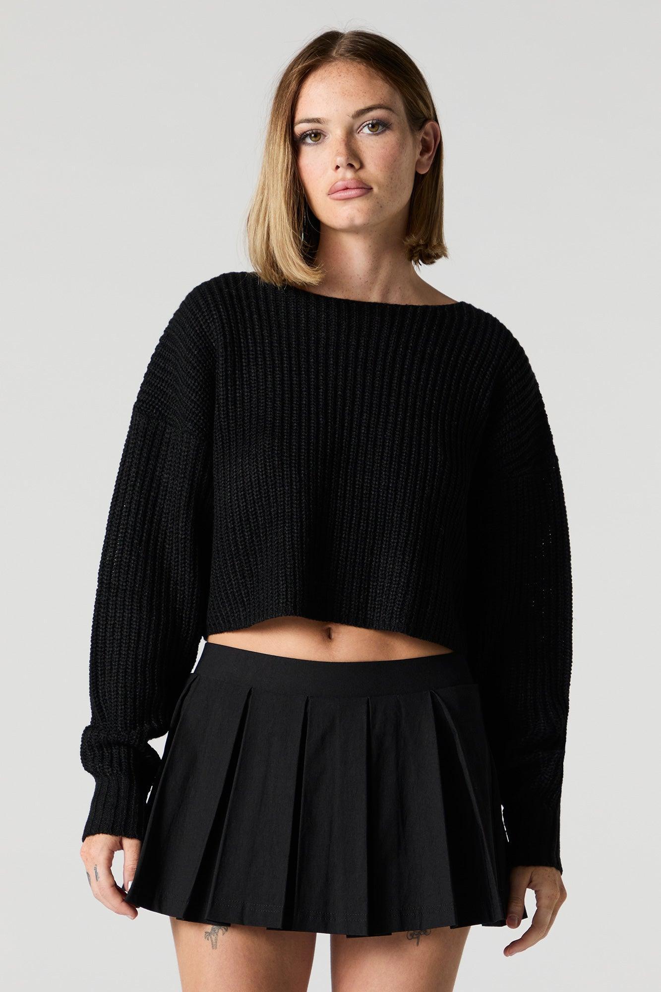 Ribbed Knit Skimmer Sweater Female Product Image