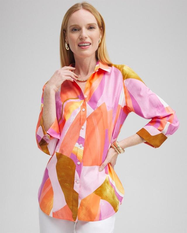 No Iron™ Stretch Abstract Mix Shirt Product Image