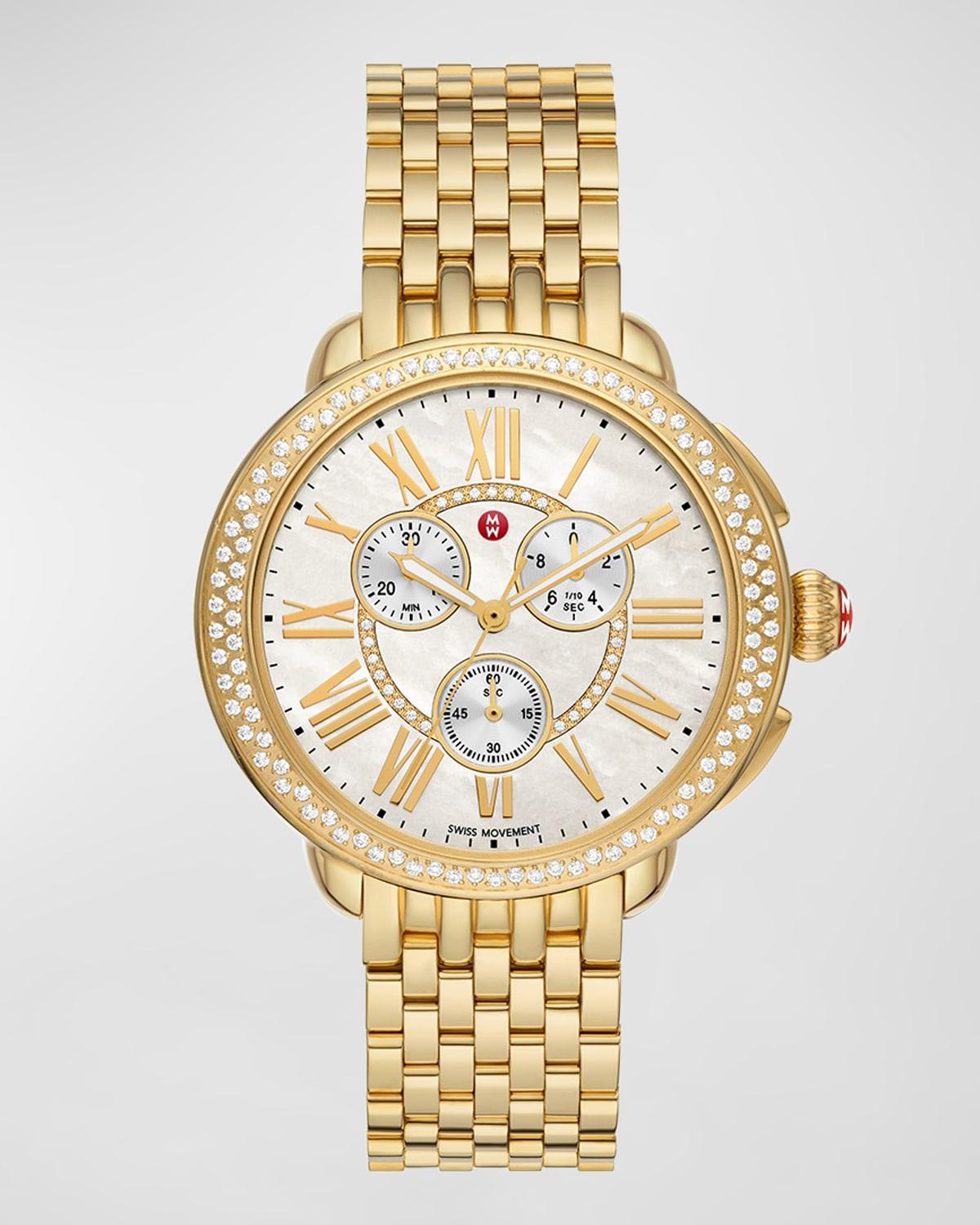 MICHELE Serein Diamond Bracelet Chronograph Watch, 40mm x 38mm Product Image