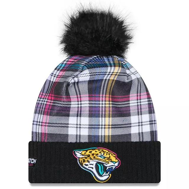 Womens New Era Jacksonville Jaguars 2024 NFL Crucial Catch Cuffed Knit Hat with Pom Product Image