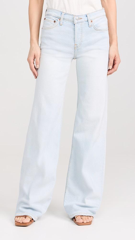 RE/DONE Mid Rise Wide Leg Jeans | Shopbop Product Image