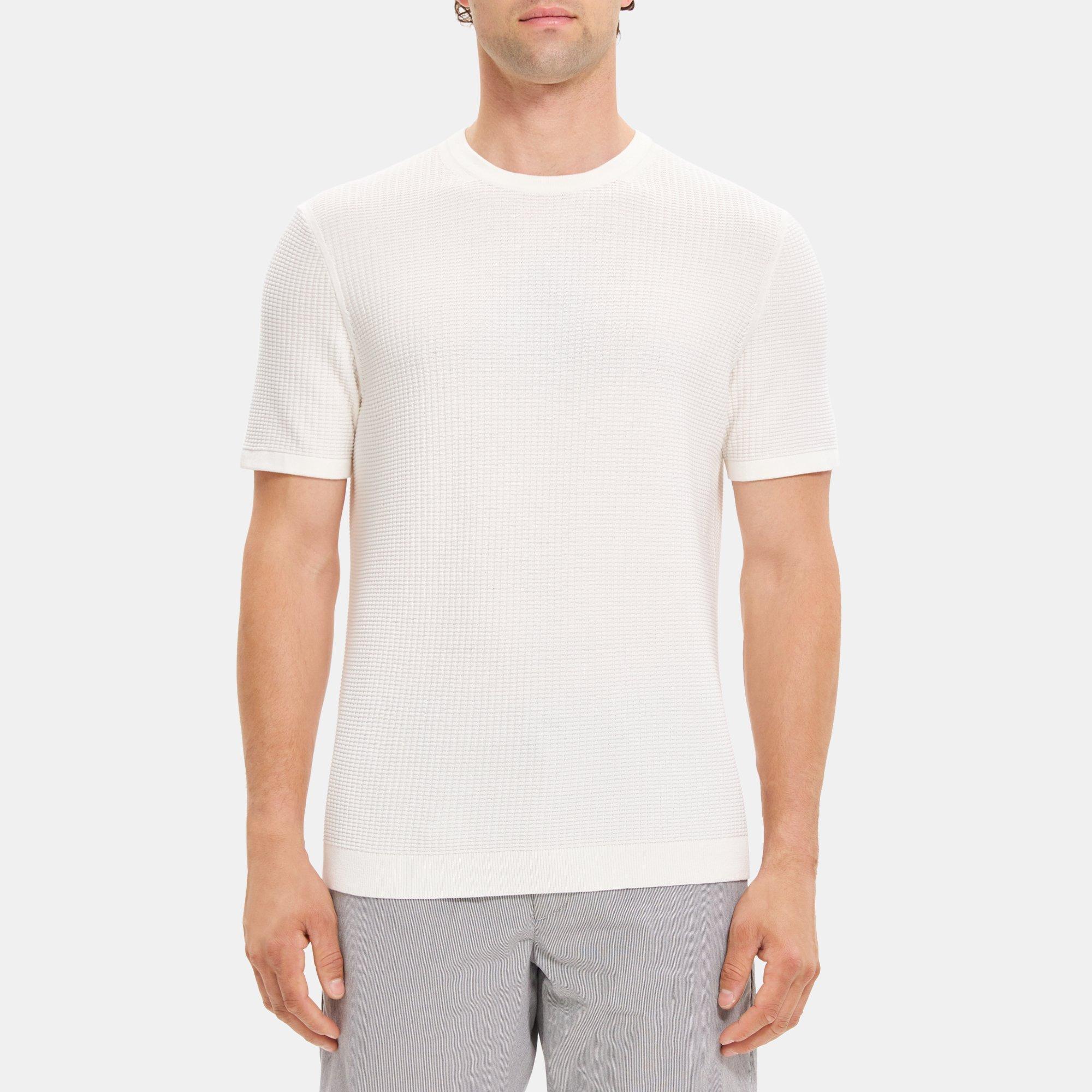 Organic Cotton Short-Sleeve Sweater | Theory Outlet Product Image