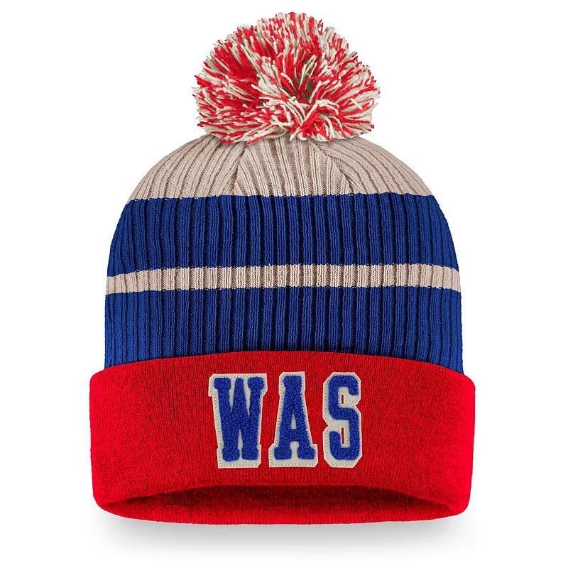 Mens Fanatics Branded Washington Capitals True Classics Cuffed Knit Hat with Pom Product Image