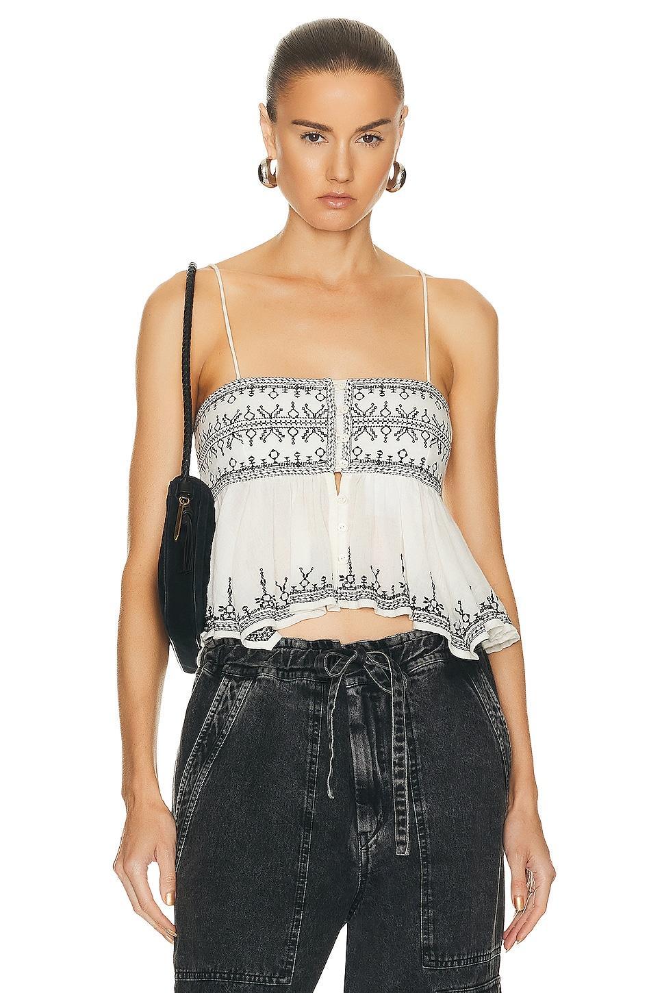 Isabel Marant Etoile Piyae Top Cream. (also in ). Product Image