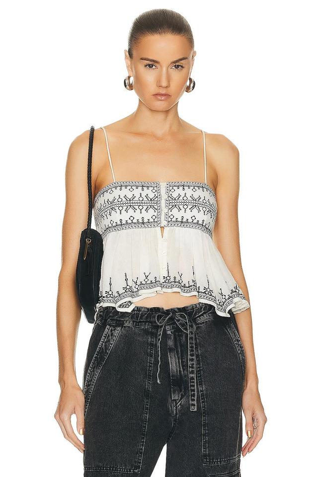 Isabel Marant Etoile Piyae Top Cream. (also in 34). Product Image