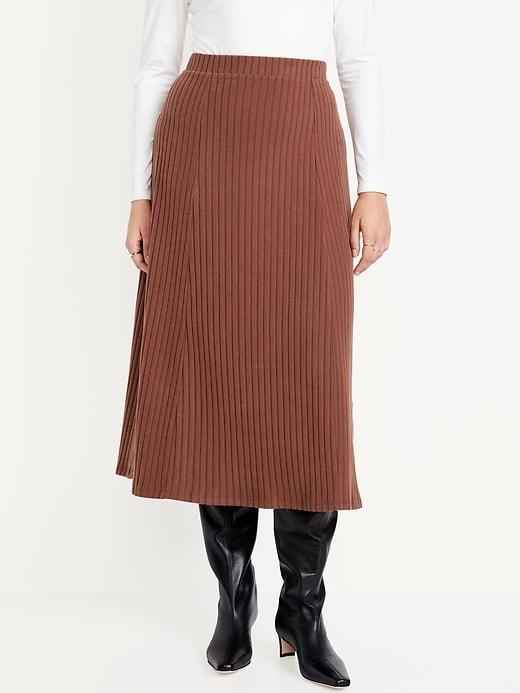 Cozy Ribbed Maxi Skirt Product Image