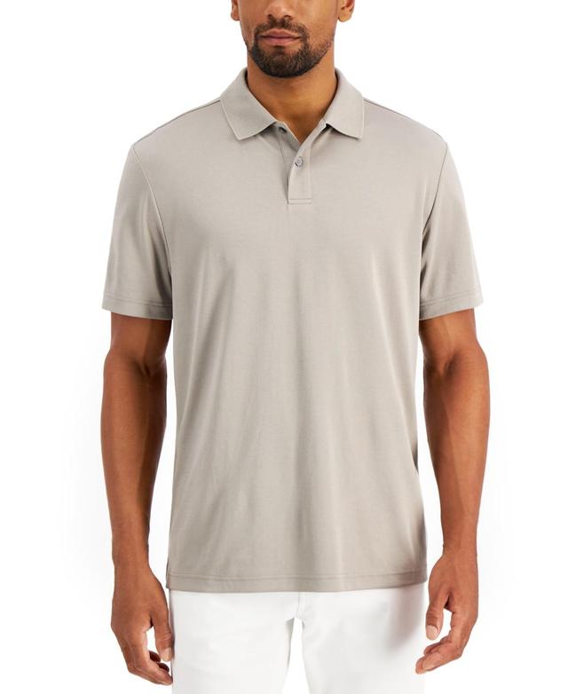 Alfani Mens Regular-Fit Solid Supima Blend Cotton Polo Shirt, Created for Macys Product Image