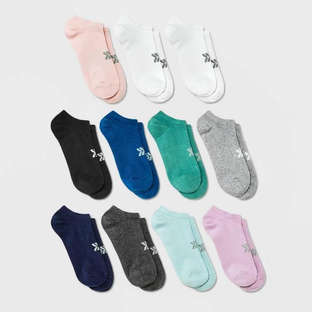 Womens Lightweight 10+1 Bonus Pack No Show Athletic Socks - All in Motion Assorted Colors 4-10 Product Image