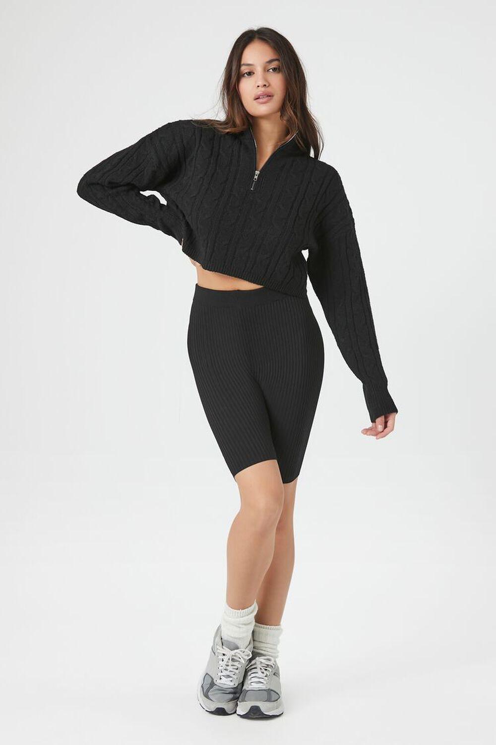 Cable Knit Half-Zip Sweater | Forever 21 Product Image