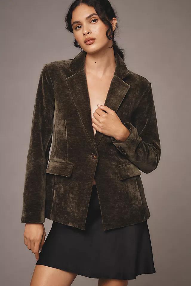 Greylin Relaxed Velour Blazer Product Image