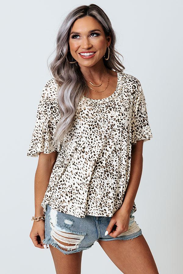 Remain Calm Leopard Shift Top Product Image