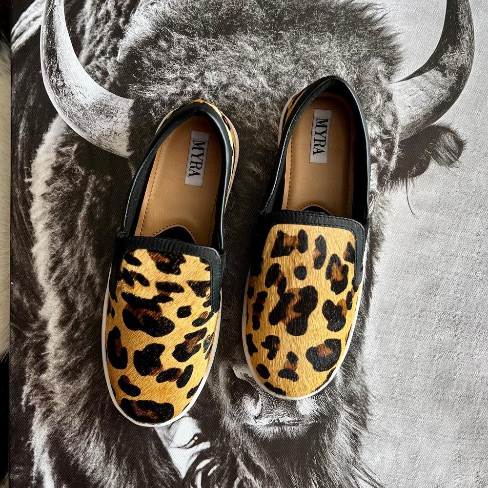 Leather Leopard Hair On Hide Slip On Sneakers* Product Image