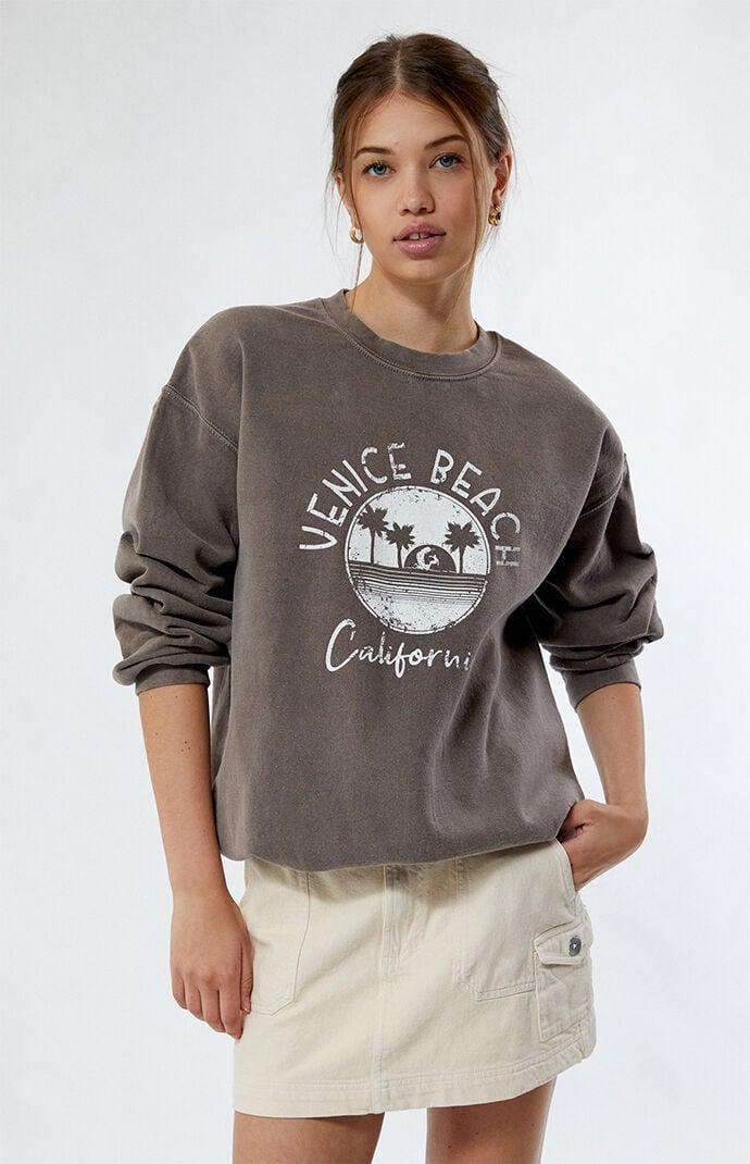 Daisy Street Women's Venice Beach Crew Neck Sweatshirt Product Image