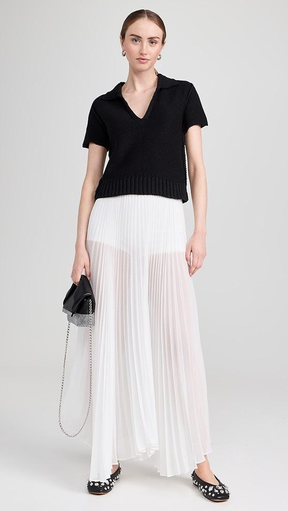 alice + olivia Katz Sunburst Pleated Maxi Skirt w/ Hot Pants | Shopbop Product Image