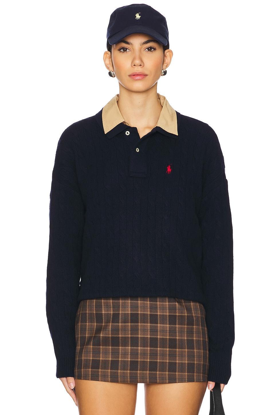 Cable Wool-cashmere Polo Shirt Polo Ralph Lauren Product Image