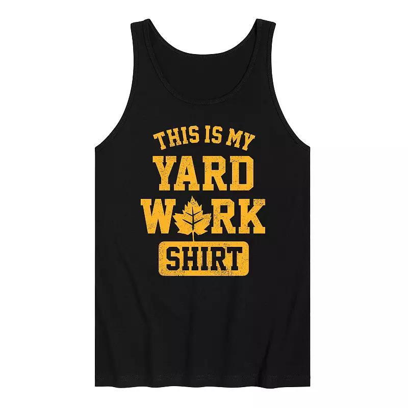 Mens This My Yard Work Shirt Tank Black Product Image