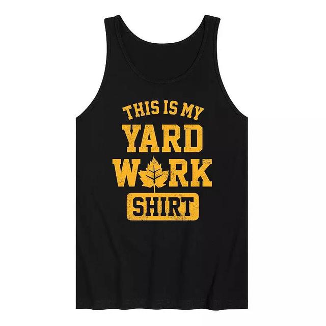 Mens This My Yard Work Shirt Tank Black Product Image