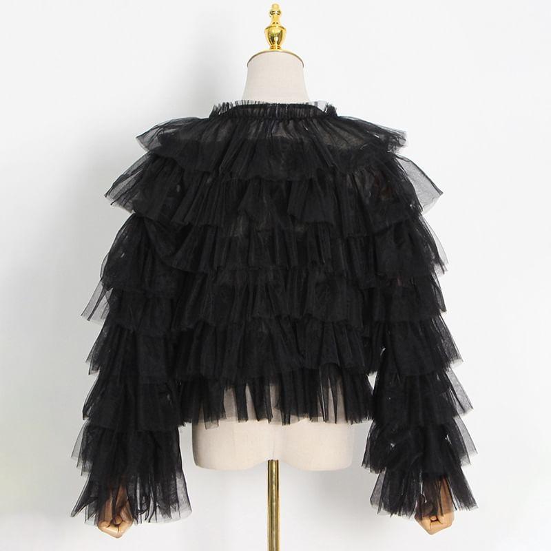 Mesh Ruffle Jacket Product Image