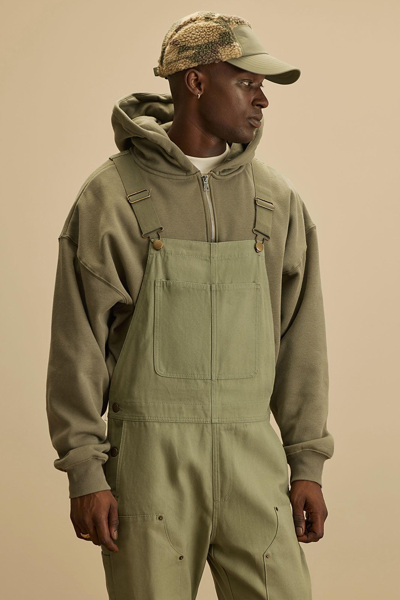 Alexander Utility Canvas Overalls - Olive Product Image