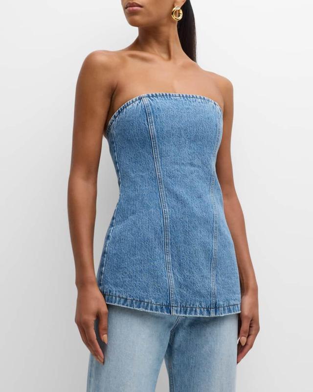 Christyl Denim Bustier Top Product Image