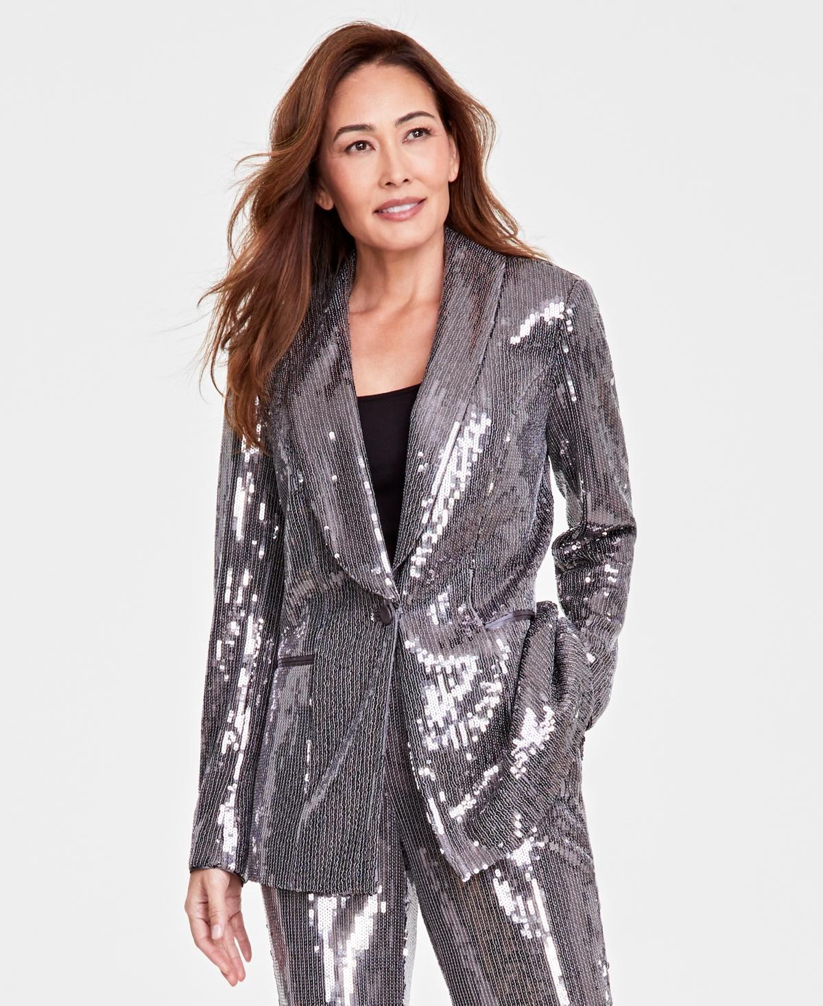 I.n.c. International Concepts Womens Sequin Blazer, Created for Macys Product Image