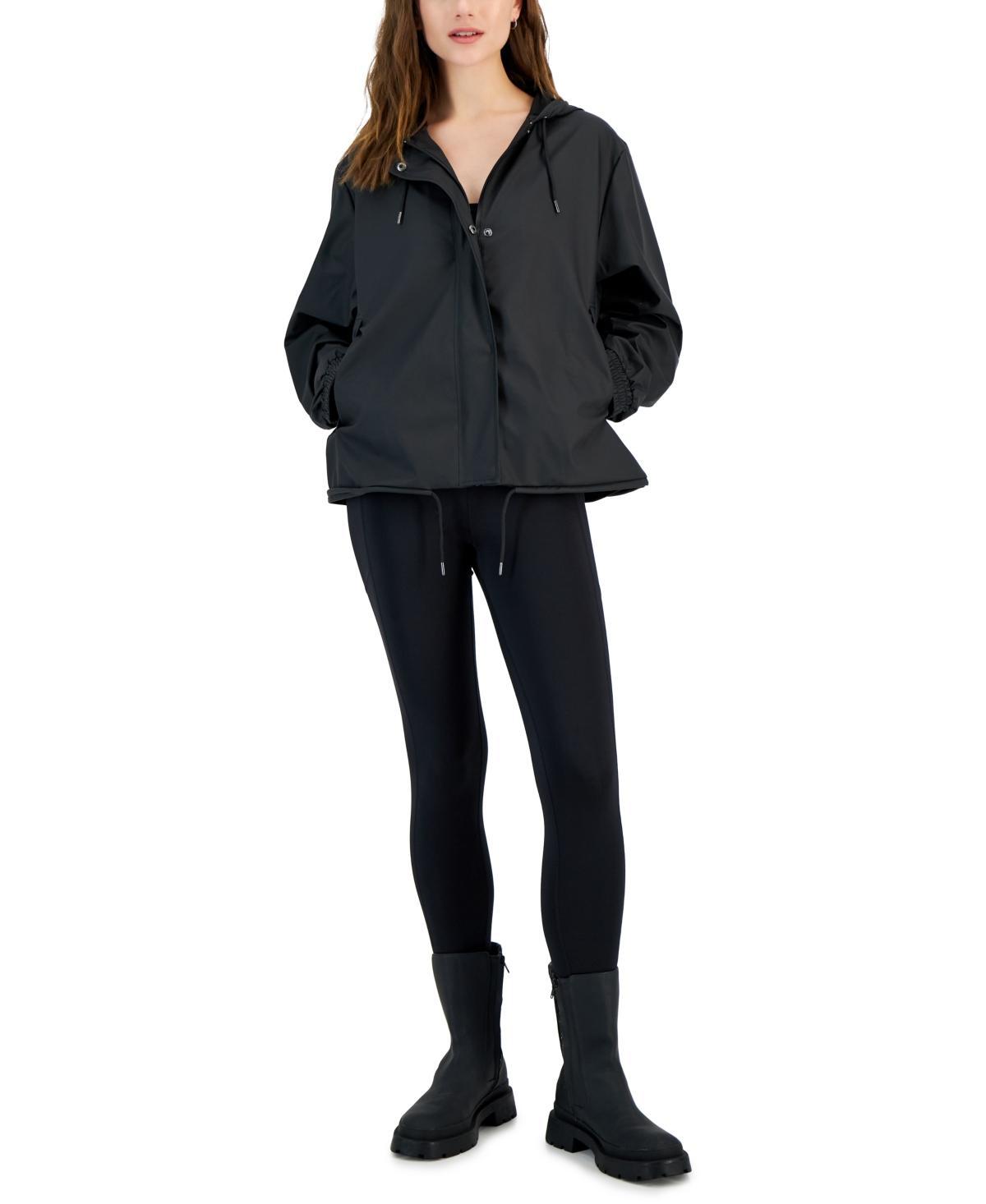 Rains Womens Hooded Drawstring Waterproof Jacket Product Image