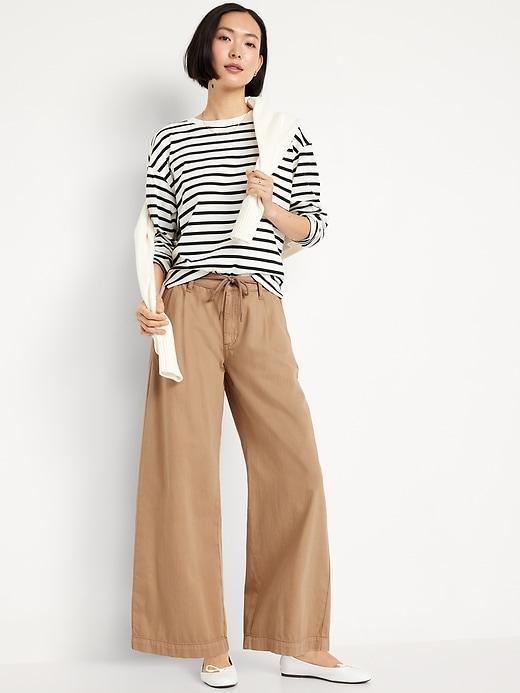 High-Waisted Super Wide-Leg Drapey Pants Product Image