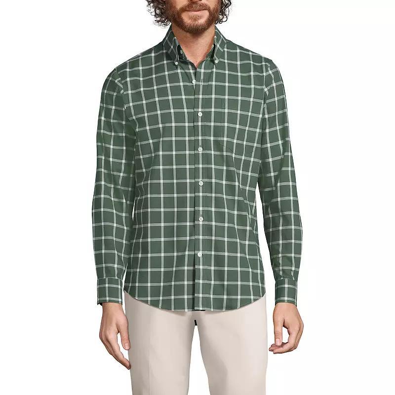 Mens Lands End Tailored Fit No Iron Twill Long Sleeve Shirt Product Image