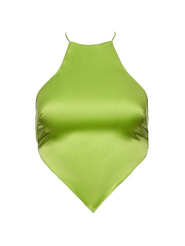 Womens Bess Scarf Top - Chartreuse - Size XXS Product Image